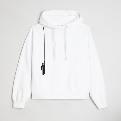 Hanging Blohsh White Hoodie