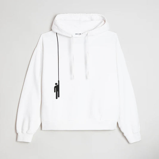 Hanging Blohsh White Hoodie