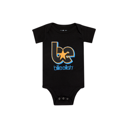 BE Star Infant Black Onesie